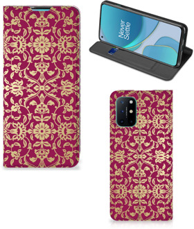 B2Ctelecom Bookcase Cadeautips OnePlus 8T Telefoonhoesje met foto Barok Pink