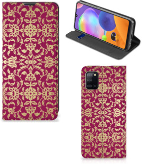 B2Ctelecom Bookcase Cadeautips Samsung Galaxy A31 Telefoonhoesje met foto Barok Pink