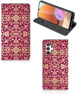 B2Ctelecom Bookcase Cadeautips Samsung Galaxy A32 4G Telefoonhoesje met foto Barok Pink