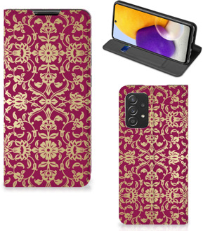 B2Ctelecom Bookcase Cadeautips Samsung Galaxy A72 (5G/4G) Telefoonhoesje met foto Barok Pink