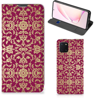 B2Ctelecom Bookcase Cadeautips Samsung Galaxy Note 10 Lite Telefoonhoesje met foto Barok Pink