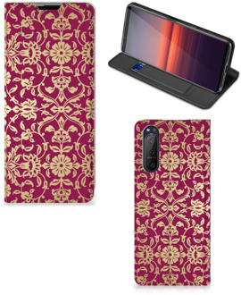 B2Ctelecom Bookcase Cadeautips Sony Xperia 5 II Telefoonhoesje met foto Barok Pink