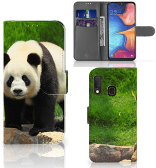 B2Ctelecom Bookcase Cover Samsung Galaxy A20e Telefoonhoesje met Pasjes Panda