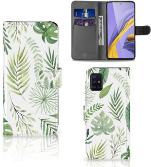 B2Ctelecom Bookcase Cover Samsung Galaxy A51 Hoesje Leaves