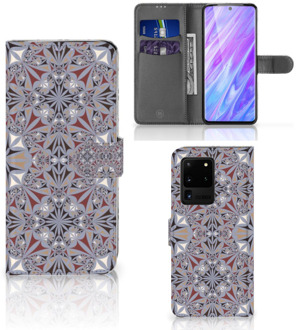 B2Ctelecom Bookcase Flip Case Samsung Galaxy S20 Ultra Hoesje Bloemen