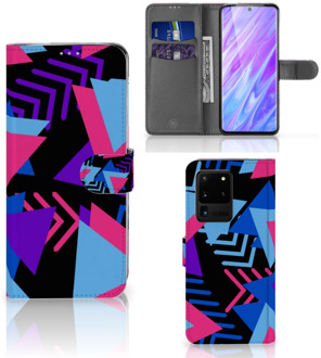 B2Ctelecom Bookcase Flip Case Samsung Galaxy S20 Ultra Hoesje Funky Triangle