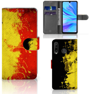 B2Ctelecom Bookcase Hoesje Huawei P30 Lite Design Belgische Vlag