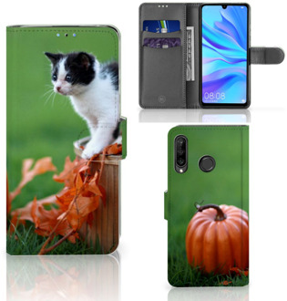 B2Ctelecom Bookcase Hoesje Huawei P30 Lite Kitten