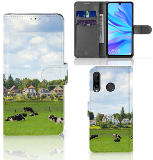 B2Ctelecom Bookcase Hoesje Huawei P30 Lite Koeien