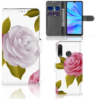 B2Ctelecom Bookcase Hoesje Huawei P30 Lite Roses