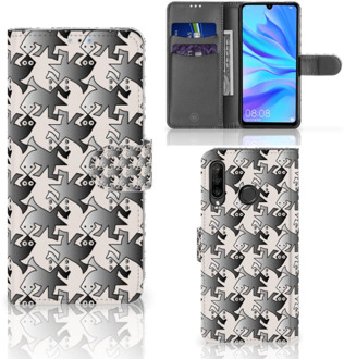 B2Ctelecom Bookcase Hoesje Huawei P30 Lite Salamander Grey