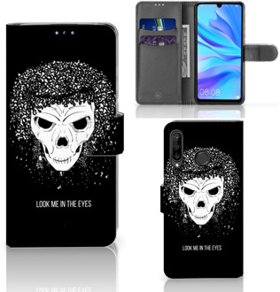 B2Ctelecom Bookcase Hoesje Huawei P30 Lite Skull Hair