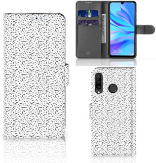 B2Ctelecom Bookcase Hoesje Huawei P30 Lite Stripes Dots