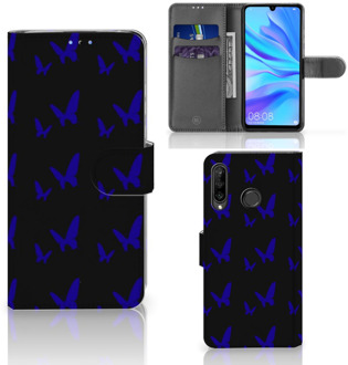 B2Ctelecom Bookcase Hoesje Huawei P30 Lite Vlinder Patroon