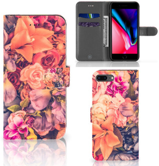 B2Ctelecom Bookcase Hoesje iPhone 7 Plus | 8 Plus Bosje Bloemen