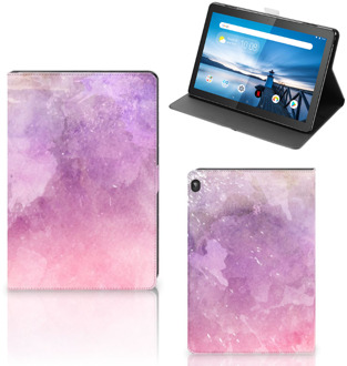 B2Ctelecom Bookcase Hoesje Lenovo Tablet M10 Tablet Hoes met Magneetsluiting Pink Purple Paint