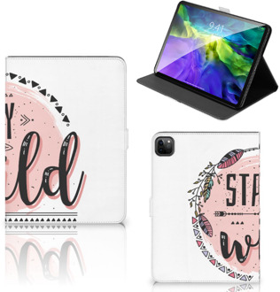 B2Ctelecom Bookcase Hoesje met foto iPad Pro 11 (2020) Hoes met Magneetsluiting Boho Stay Wild