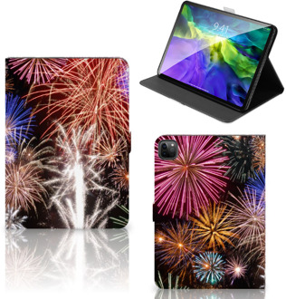 B2Ctelecom Bookcase Hoesje met foto iPad Pro 11 (2020) Tablet Hoes met Standaard Vuurwerk