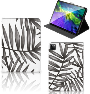 B2Ctelecom Bookcase Hoesje met foto iPad Pro 2020 Cover met Standaard Leaves Grey