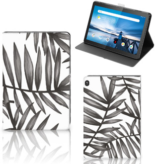 B2Ctelecom Bookcase Hoesje met foto Lenovo Tablet M10 Cover met Standaard Leaves Grey