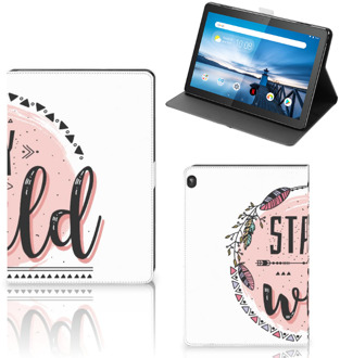 B2Ctelecom Bookcase Hoesje met foto Lenovo Tablet M10 Hoes met Magneetsluiting Boho Stay Wild