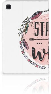 B2Ctelecom Bookcase Hoesje met foto Samsung Galaxy Tab A7 (2020) Hoes met Magneetsluiting Boho Stay Wild