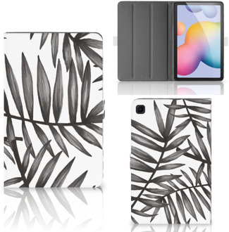 B2Ctelecom Bookcase Hoesje met foto Samsung Galaxy Tab S6 Lite Cover met Standaard Leaves Grey