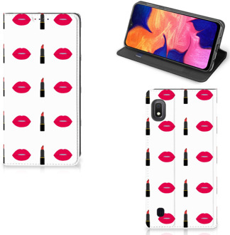 B2Ctelecom Bookcase Hoesje Samsung Galaxy A10 met Magneet Lipstick Kiss