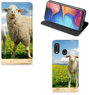 B2Ctelecom Bookcase Hoesje Samsung Galaxy A20e Schaap en Lammetje