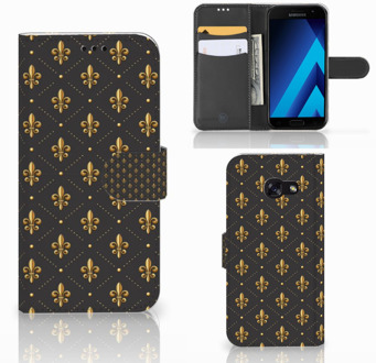 B2Ctelecom Bookcase Hoesje Samsung Galaxy A5 2017 Franse Lelie Design Hoesje