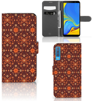 B2Ctelecom Bookcase Hoesje Samsung Galaxy A7 (2018) Batik Brown