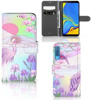 B2Ctelecom Bookcase Hoesje Samsung Galaxy A7 (2018) Bird