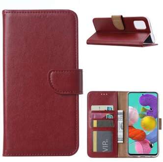 B2Ctelecom Bookcase Hoesje Samsung Galaxy A71 Bordeaux met Pasjeshouder