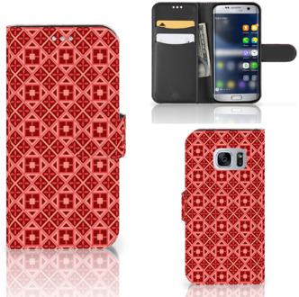 B2Ctelecom Bookcase hoesje Samsung Galaxy S7 Batik Red