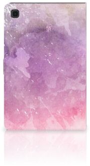 B2Ctelecom Bookcase Hoesje Samsung Galaxy Tab A7 (2020) Tablet Hoes met Magneetsluiting Pink Purple Paint