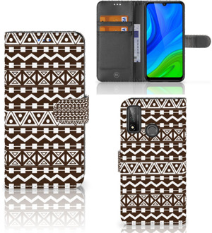 B2Ctelecom Bookcase Huawei P Smart 2020 Hoesje Aztec Brown