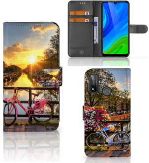 B2Ctelecom Bookcase Huawei P Smart 2020 Telefoon Hoesje Amsterdamse Grachten