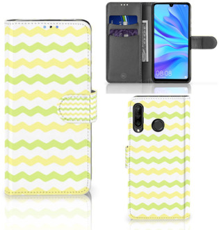 B2Ctelecom Bookcase Huawei P30 Lite Waves Yellow