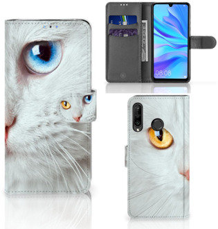 B2Ctelecom Bookcase Huawei P30 Lite Witte Kat