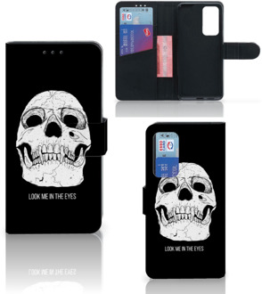 B2Ctelecom Bookcase Huawei P40 GSM Hoesje Skull Eyes