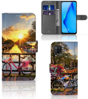 B2Ctelecom Bookcase Huawei P40 Lite Telefoon Hoesje Amsterdamse Grachten