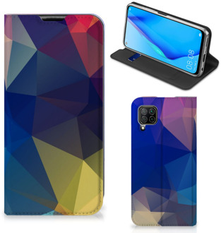 B2Ctelecom Bookcase Huawei P40 Lite Telefoon Hoesje Polygon Dark