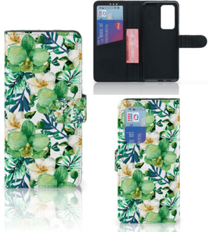 B2Ctelecom Bookcase Huawei P40 Pro GSM Hoesje Orchidee Groen