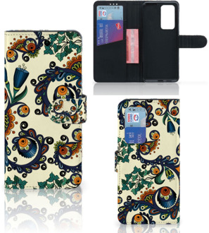 B2Ctelecom Bookcase Huawei P40 Pro Hoesje Barok Flower