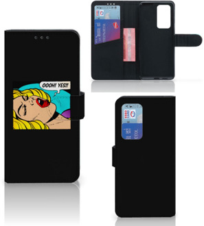 B2Ctelecom Bookcase Huawei P40 Pro Hoesje Popart Oh Yes