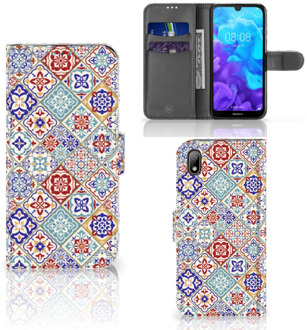 B2Ctelecom Bookcase Huawei Y5 (2019) Tiles Color