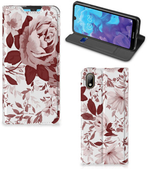 B2Ctelecom Bookcase Huawei Y5 (2019) Watercolor Flowers