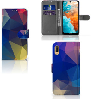 B2Ctelecom Bookcase Huawei Y6 (2019) Polygon Dark