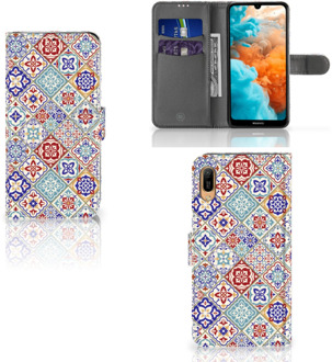 B2Ctelecom Bookcase Huawei Y6 (2019) Tiles Color