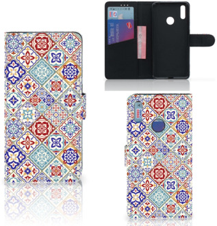 B2Ctelecom Bookcase Huawei Y7 (2019) Tiles Color